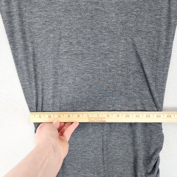 Athleta Dress Womens Small Gray Topanga Ruched T Shirt Stretch V Neck Casual - Picture 4 of 12